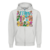 Dove Grey team fifth grade Zipper Hoodie - JahusDesignShop