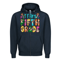 Navy team fifth grade Zipper Hoodie - JahusDesignShop