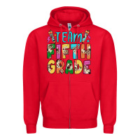 Red team fifth grade Zipper Hoodie - JahusDesignShop