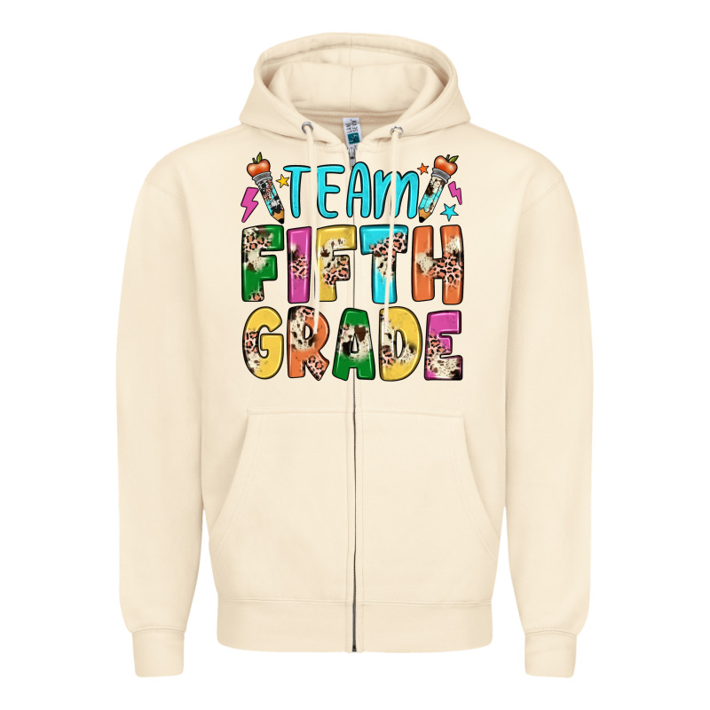 Team Fifth Grade Zipper Hoodie by JahusDesignShop | Teevron