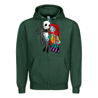 Sports Green jack  and sally Zipper Hoodie - linhVisuals