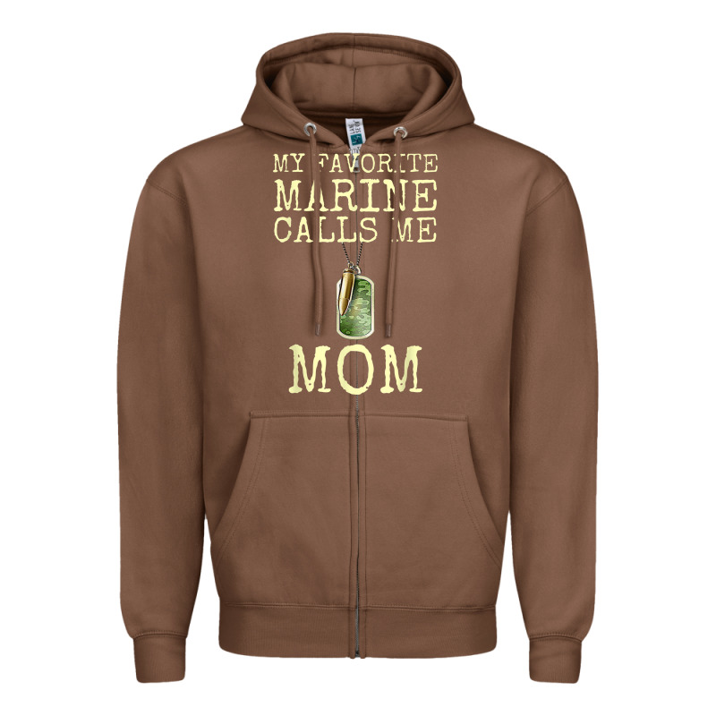 My Favorite Marine Calls Me Mom Zipper Hoodie by linhVisuals | Teevron