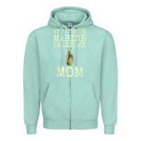 Seafoam my favorite marine calls me mom Zipper Hoodie - linhVisuals