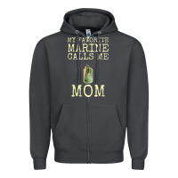 Smoke my favorite marine calls me mom Zipper Hoodie - linhVisuals