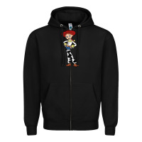 Black jessie toy Zipper Hoodie - linhVisuals