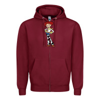 Burgundy jessie toy Zipper Hoodie - linhVisuals