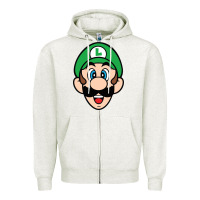 Oatmeal Heather luigi Zipper Hoodie - linhVisuals