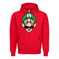 Red luigi Zipper Hoodie - linhVisuals