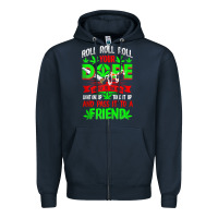 Navy funny weed pot lover roll joint friend smoking marijuana tank top Zipper Hoodie - linhVisuals