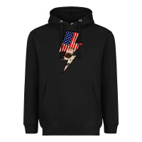 Black Lightning Bolt Heavyweight Hoodie - JahusDesignShop