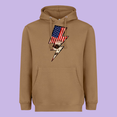 Lightning Bolt Heavyweight Hoodie Designed By Jahusdesignshop