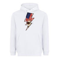 White Lightning Bolt Heavyweight Hoodie - JahusDesignShop