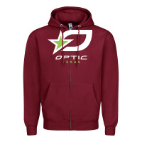 Burgundy funny  gaming optic Zipper Hoodie - linhVisuals