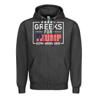 Charcoal Heather greeks for trump conservative gift trump 2020 re election t shirt Zipper Hoodie - linhVisuals