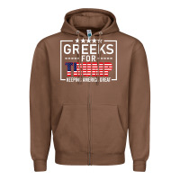 Chestnut greeks for trump conservative gift trump 2020 re election t shirt Zipper Hoodie - linhVisuals