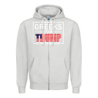 Dove Grey greeks for trump conservative gift trump 2020 re election t shirt Zipper Hoodie - linhVisuals