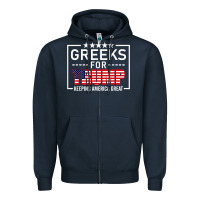 Navy greeks for trump conservative gift trump 2020 re election t shirt Zipper Hoodie - linhVisuals