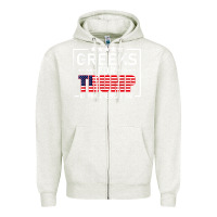 Oatmeal Heather greeks for trump conservative gift trump 2020 re election t shirt Zipper Hoodie - linhVisuals