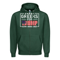 Sports Green greeks for trump conservative gift trump 2020 re election t shirt Zipper Hoodie - linhVisuals