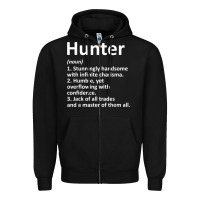 Black hunter definition personalized name funny birthday gift idea t shirt Zipper Hoodie - linhVisuals