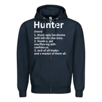 Navy hunter definition personalized name funny birthday gift idea t shirt Zipper Hoodie - linhVisuals