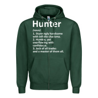 Sports Green hunter definition personalized name funny birthday gift idea t shirt Zipper Hoodie - linhVisuals