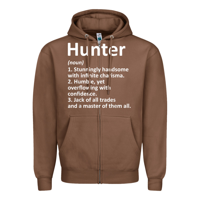 Hunter Definition Personalized Name Funny Birthday Gift Idea T Shirt Zipper Hoodie by linhVisuals | Teevron