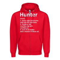 Red hunter definition personalized name funny birthday gift idea t shirt Zipper Hoodie - linhVisuals
