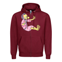 Burgundy moe Zipper Hoodie - linhVisuals