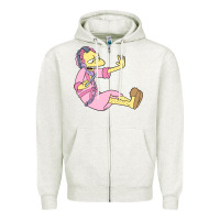 Oatmeal Heather moe Zipper Hoodie - linhVisuals