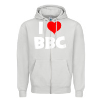 Dove Grey i love bbc tank top Zipper Hoodie - linhVisuals
