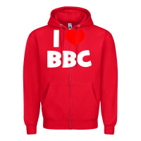 Red i love bbc tank top Zipper Hoodie - linhVisuals