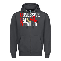 Smoke funny obessive car detailer for car detailing t shirt Zipper Hoodie - linhVisuals