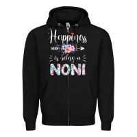 Black happiness is being a noni ever women floral decor Zipper Hoodie - linhVisuals