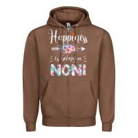 Chestnut happiness is being a noni ever women floral decor Zipper Hoodie - linhVisuals