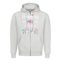 Dove Grey happiness is being a noni ever women floral decor Zipper Hoodie - linhVisuals