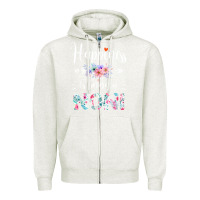 Oatmeal Heather happiness is being a noni ever women floral decor Zipper Hoodie - linhVisuals