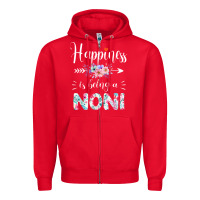 Red happiness is being a noni ever women floral decor Zipper Hoodie - linhVisuals