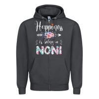 Smoke happiness is being a noni ever women floral decor Zipper Hoodie - linhVisuals