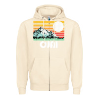 Sandshell ojai california mountains & sun retro 80s graphic Zipper Hoodie - linhVisuals