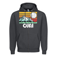 Smoke ojai california mountains & sun retro 80s graphic Zipper Hoodie - linhVisuals