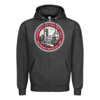 Charcoal Heather csu chico seal Zipper Hoodie - linhVisuals