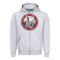 Heather Grey csu chico seal Zipper Hoodie - linhVisuals