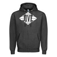 Charcoal Heather jive records Zipper Hoodie - linhVisuals