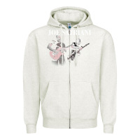 Oatmeal Heather joe satriani guitar Zipper Hoodie - linhVisuals