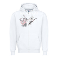 White joe satriani guitar Zipper Hoodie - linhVisuals