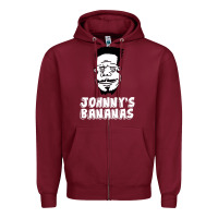 Burgundy johnny's bananas Zipper Hoodie - linhVisuals