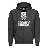 Charcoal Heather johnny's bananas Zipper Hoodie - linhVisuals