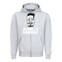 Heather Grey johnny's bananas Zipper Hoodie - linhVisuals