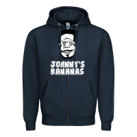 Navy johnny's bananas Zipper Hoodie - linhVisuals